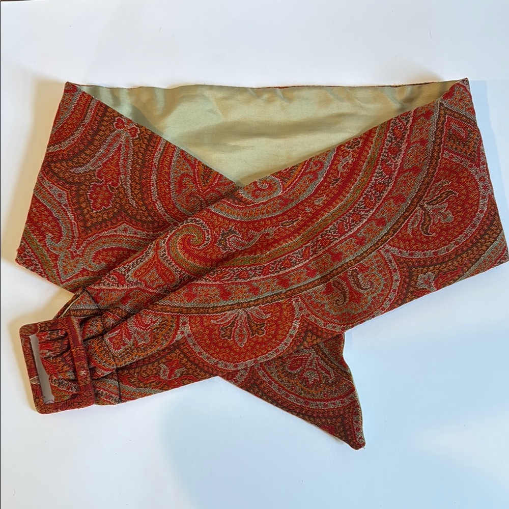 Vintage Paisley Red Belt